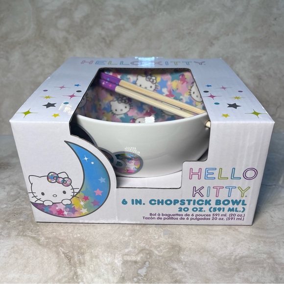 Hello Kitty 6in Chopstick Bowl - Picture 2 of 3